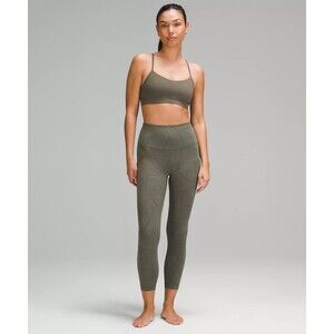 lululemon Align™ High-Rise Pant 25" Size 6 Scripted Yogo Army Green/Dark Olive